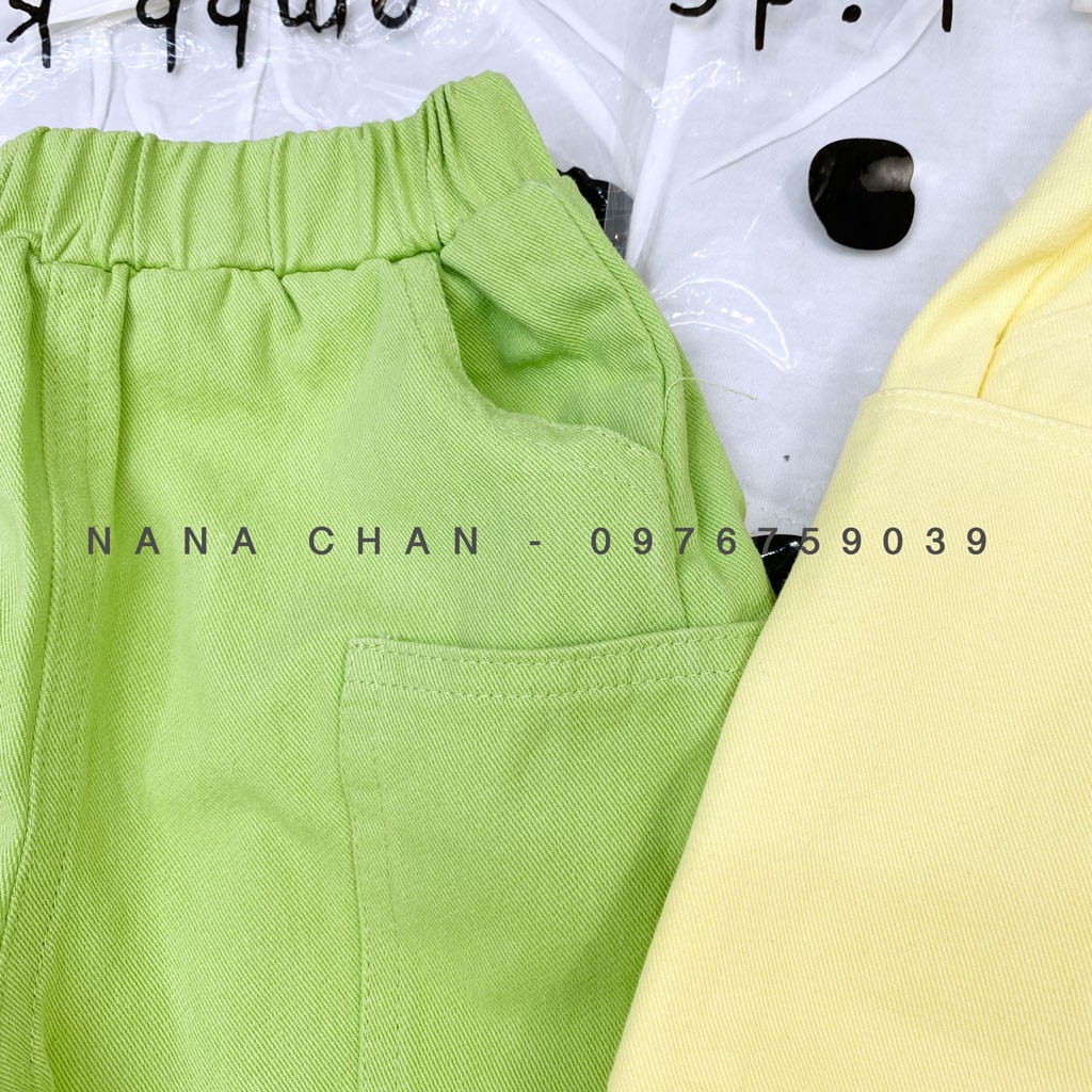 [Q027] Quần kaki bo gấu neon sz 80-130