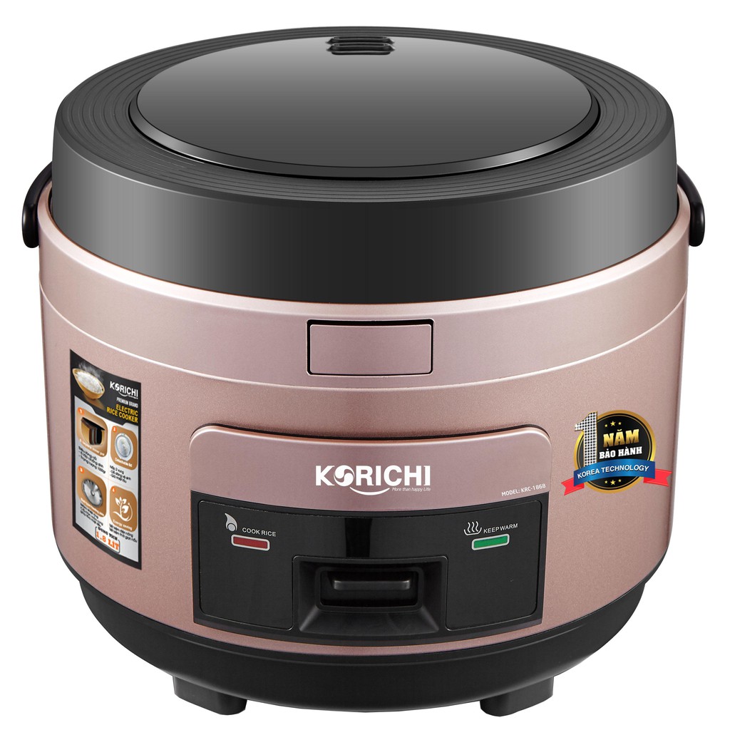 Nồi cơm điện Korichi-1868 lòng nồi chống dính cao cấp (1.8L) | BigBuy360 - bigbuy360.vn