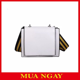Túi nữ đeo chéo vuông da trơn sang chảnh