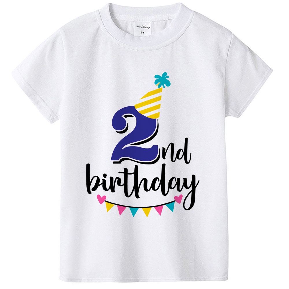 Áo thun bé trai và bé gái in hình Chúc Mừng Sinh Nhật bé siêu đáng yêu cute , chất liệu cotton thoáng mát SSSHOP