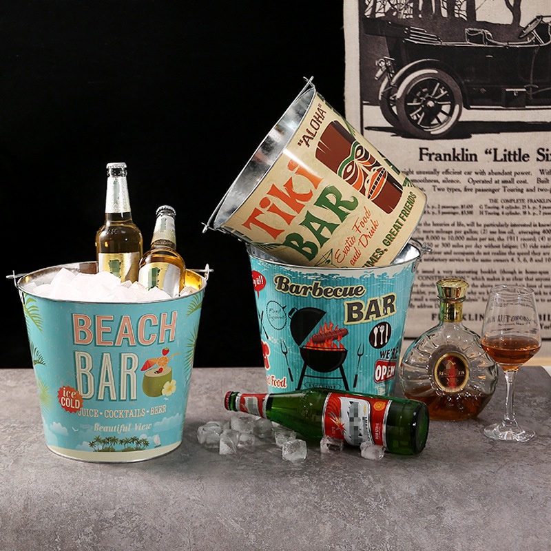 Xô Đá Uống Bia Rượu Sâm Banh Bằng Giấy Kraft Dày Dặn Sáng Tạo Cho Quán bar / Nhà Ở / Ngoài Trời