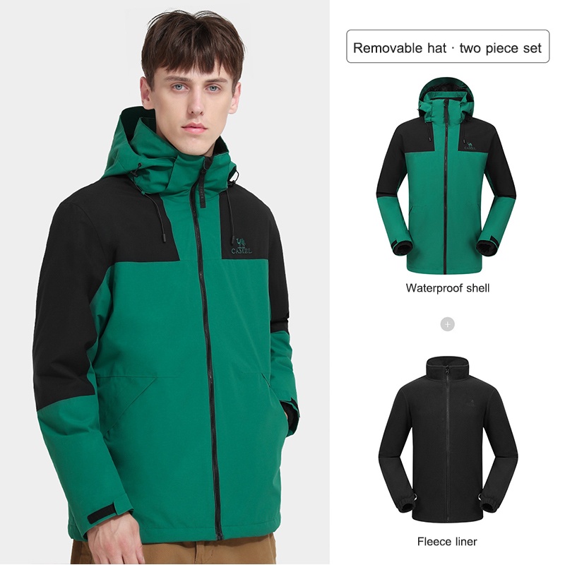 Áo Khoác Chống Thấm Nước Có Thể Tháo Rời Lạc Đà Cho Nam