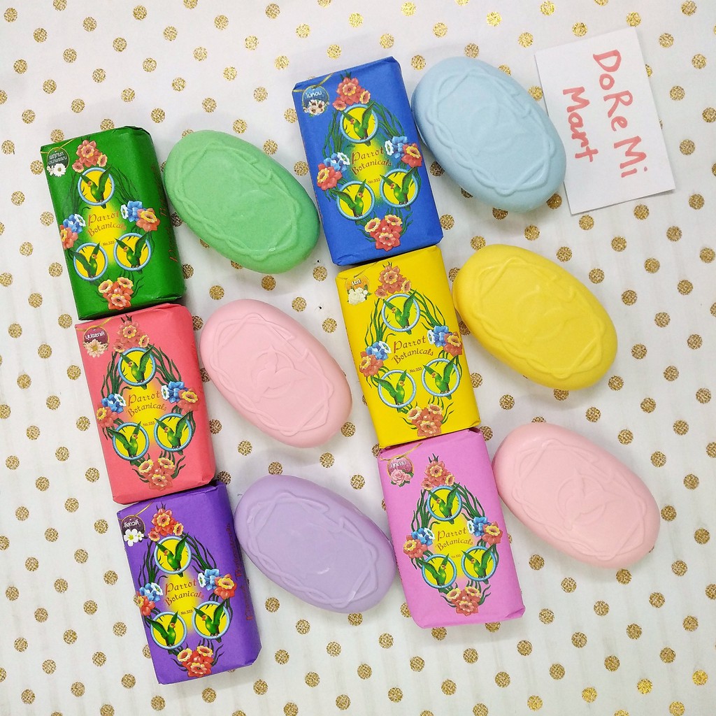 Xà phòng Thái Lan PARROT vẹt 60g các màu 🇹🇭 xà bông thảo mộc Nokkaew xanh đỏ hồng vàng tím | BigBuy360 - bigbuy360.vn