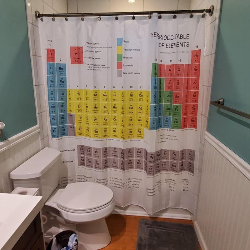 Rèm Cửa Nhà Tắm Chống Thấm Nước Kèm Móc Treo Tiện Dụng