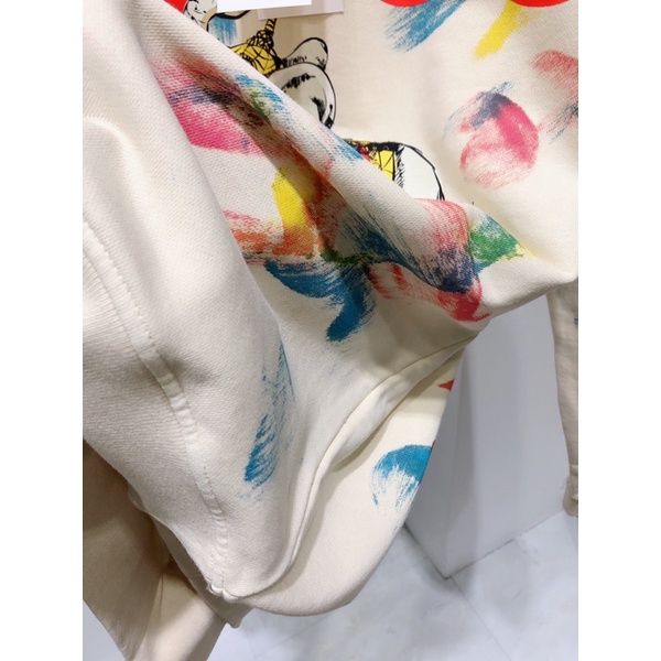 Áo hoodie không mũ dáng rộng cho nữ hoạ tiết hình chú voi thương hiệu Gucci GC cao cấp