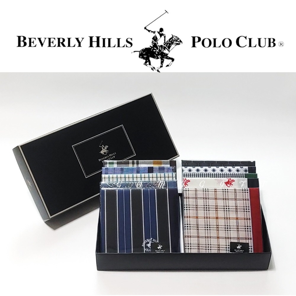 Khăn mùi xoa/ khăn tay nam cao cấp Beverly Hills Polo Club + Christian Aujard Hàn Quốc