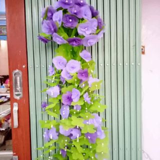 Hoa giấy gấm treo dán tường  40k
