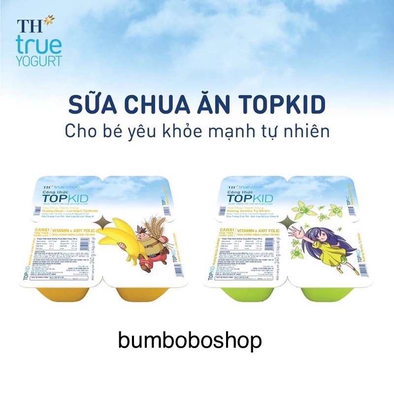 sữa chua ăn Topkid của TH TRUE MILK vị vani chuối