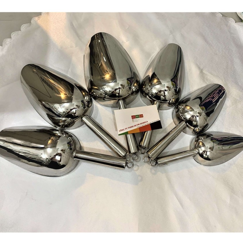 XẺNG XÚC ĐÁ INOX cao cấp sáng bóng (nhiều kích thước)