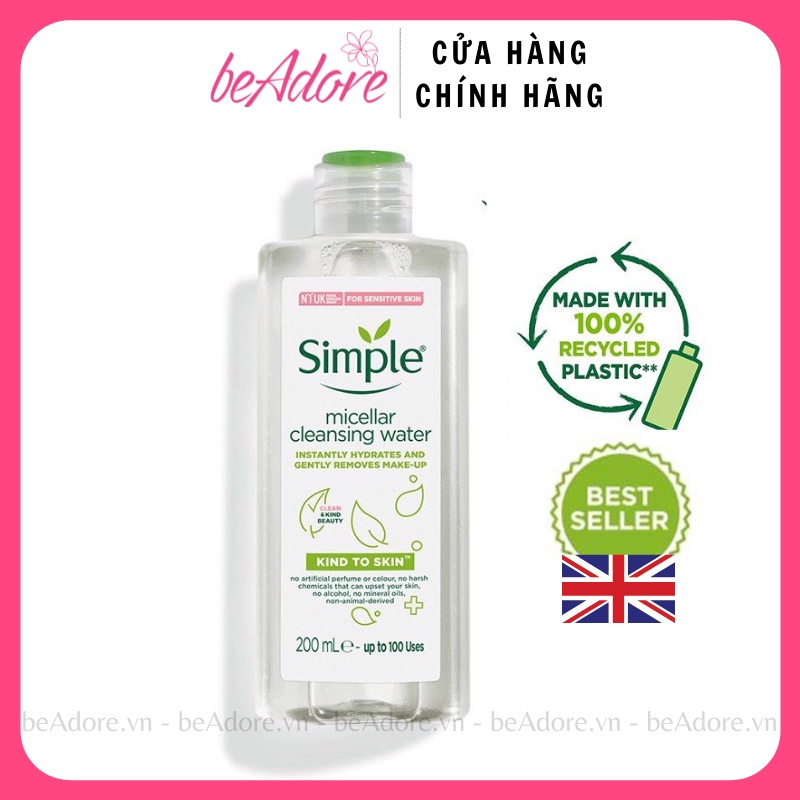 Nước Tẩy Trang Simple Micellar Cleansing Water 200ml