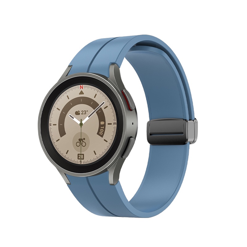 Dây Đeo Silicon Có Khóa Nam Châm Cho Đồng Hồ Thông Minh Samsung Galaxy Watch 5 / 4 40 44mm 5 Pro 45mm 4 Classic 42 46mm