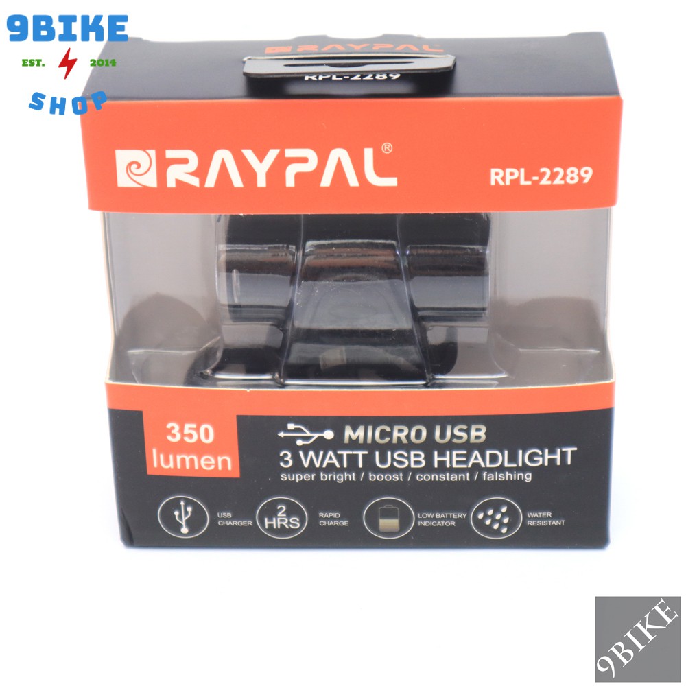Đèn pin xe đạp sạc USB Raypal 2289