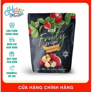 [DATE MỚI NHẤT] Táo Và Dâu Tây Sấy Giòn DJ&A 25gr