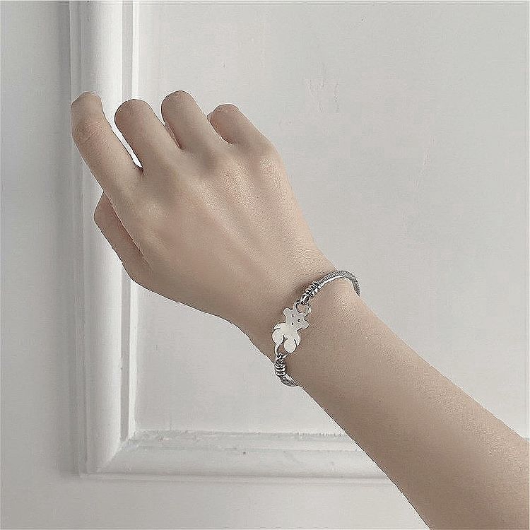 Vòng Tay Gắn Mặt Hình Gấu Cá Tính Độc Đáo Phong Cách Harajuku