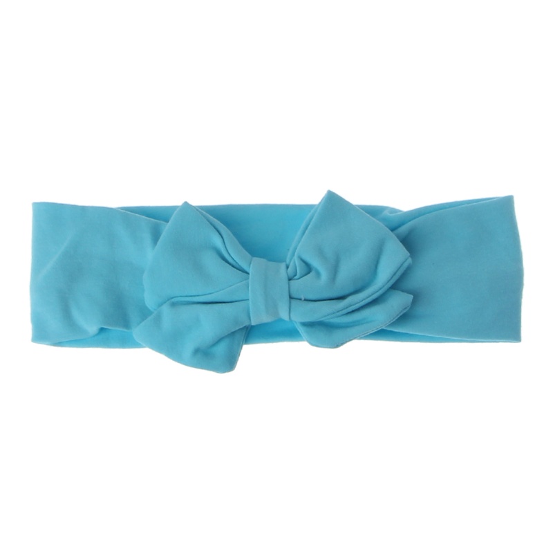 Băng Đô Cotton Thắt Nơ Màu Trơn Dễ Thương Dành Cho Bé Gái