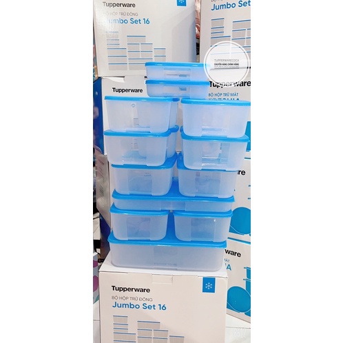 Bộ trữ đông Tupperware 16 hộp Freezermate Jumbo - Chính hãng Tupperware Việt Nam phân phối chính hãng