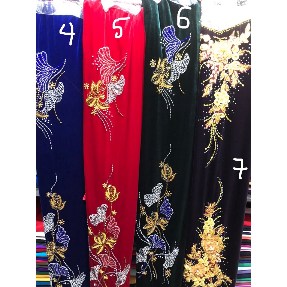 Vải Nhung the chun may Áo Dài, kết đá kỹ mềm mại, CÓ NHIỀU MÀU