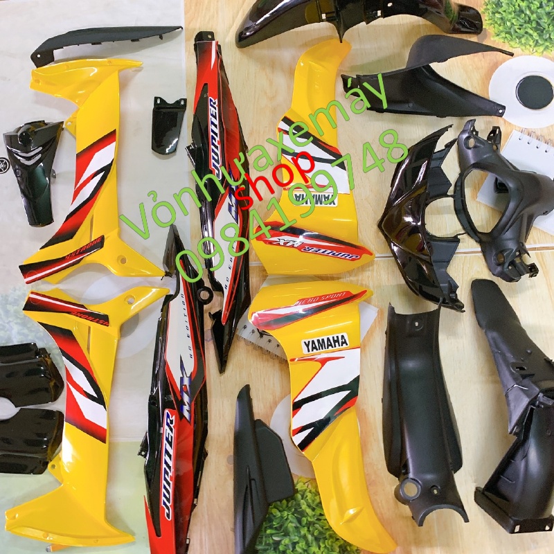 Dàn áo xe JUPITER Gravita- vỏ nhựa xe juptier MX màu VÀNG -nhựa nguyên sinh ABS cao cấp