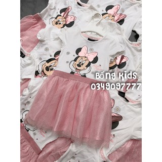 Váy tutu bé gái minnie chống cằm pr