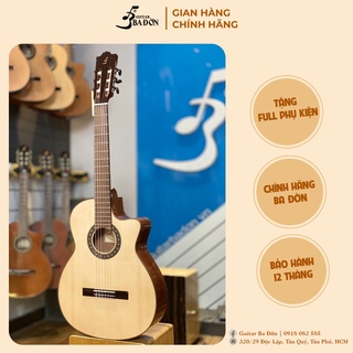 Classic cao cấp C250J gỗ hồng đào tặng bao đàn pick capo
