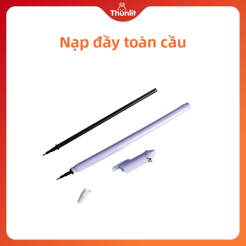 Set 10 ruột bút mực đen Thunlit ngòi 0.5mm có thể xóa được tiện dụng