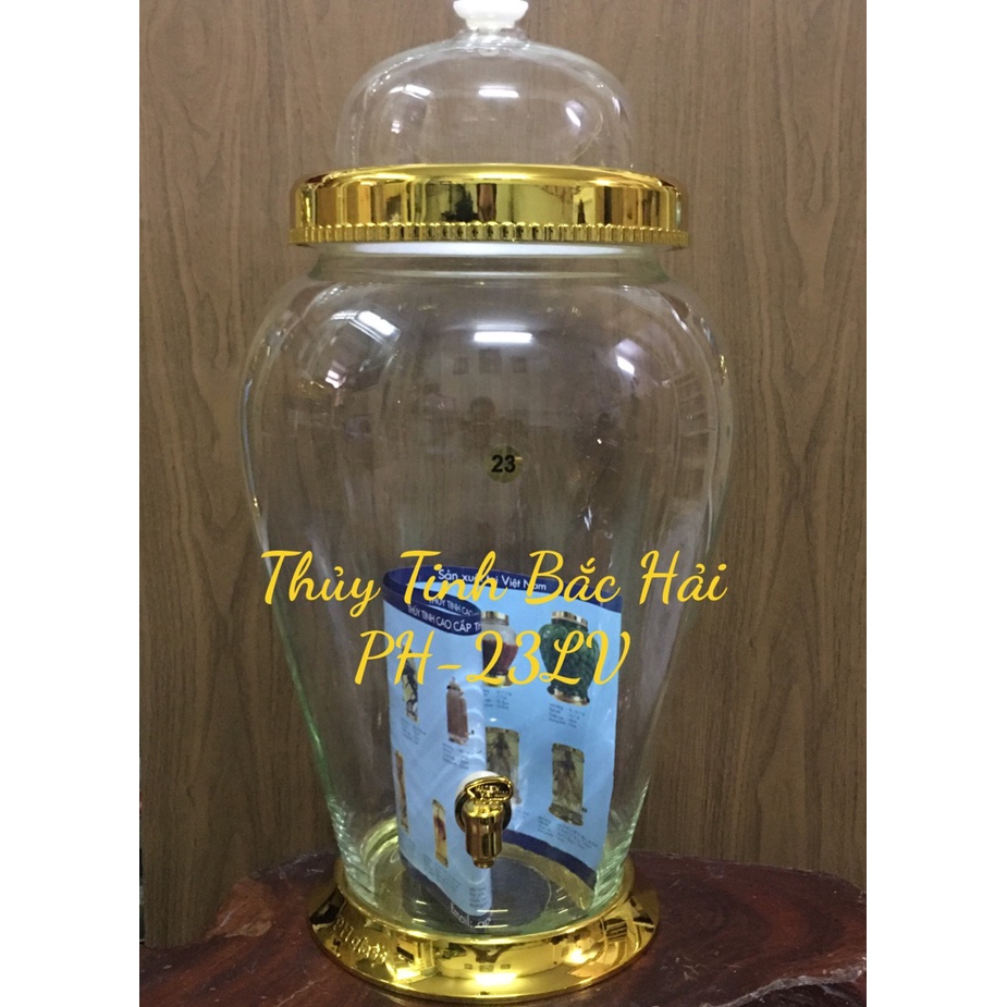 Bình Thủy Tinh Ngâm Rượu SX Tại Việt Nam HS - 23 Lít - Thủy Tinh Bắc Hải