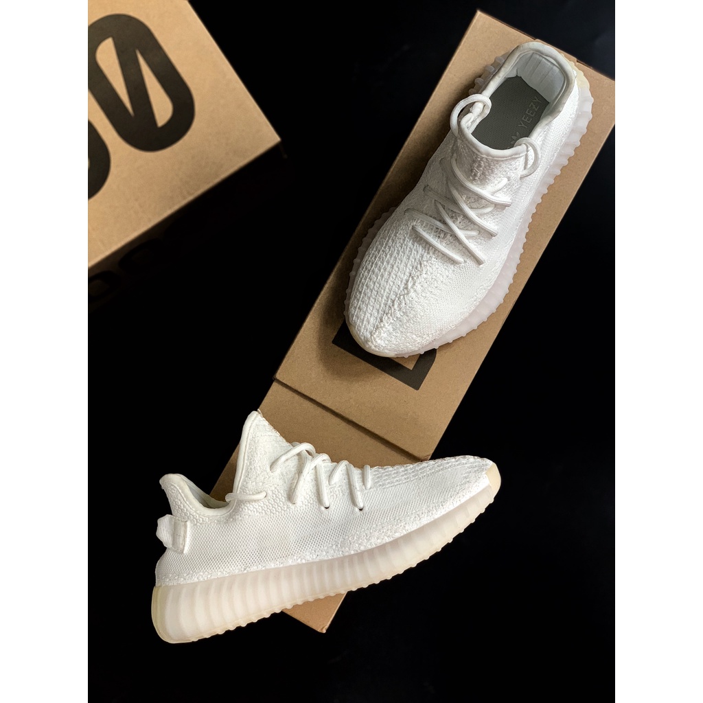 Giày sneaker nam big size (45, 46, 47, 48) màu full trắng all white, giày thể thao size lớn, đế boost 350 v2 siêu êm