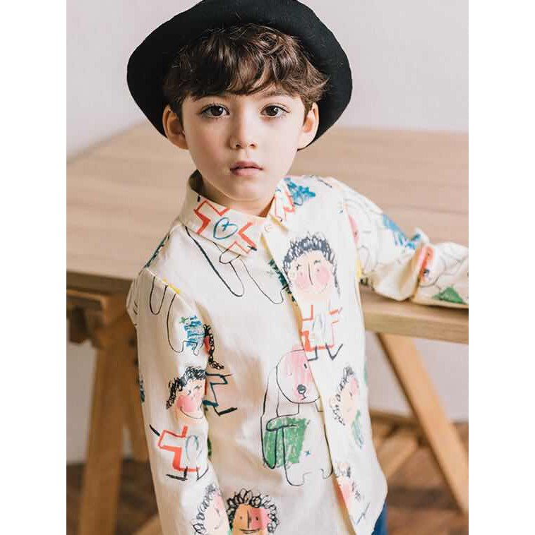 Áo trắng in vẽ dành cho bé ( ảnh thật)
