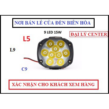 Đèn trợ sáng L5 - L9 - C9 siêu sáng 3 chế độ sáng [ Full Phụ Kiện ]