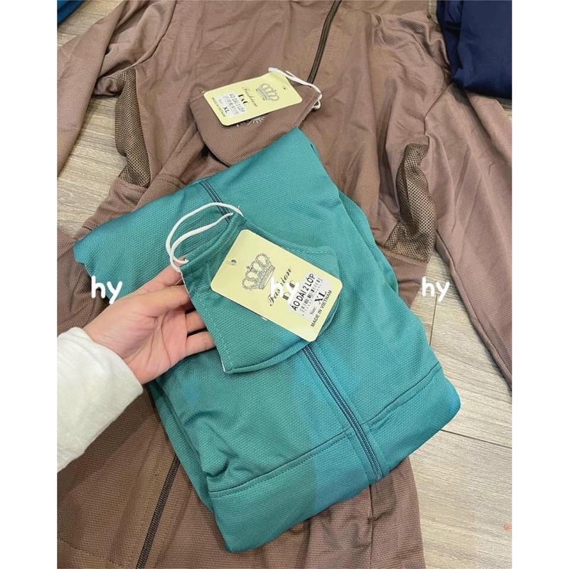 Áo Chống Nắng Nữ 2 Lớp Toàn Thân Thông Hơi Chất Vải Thun Lạnh Xuất Nhật Dày Dặn