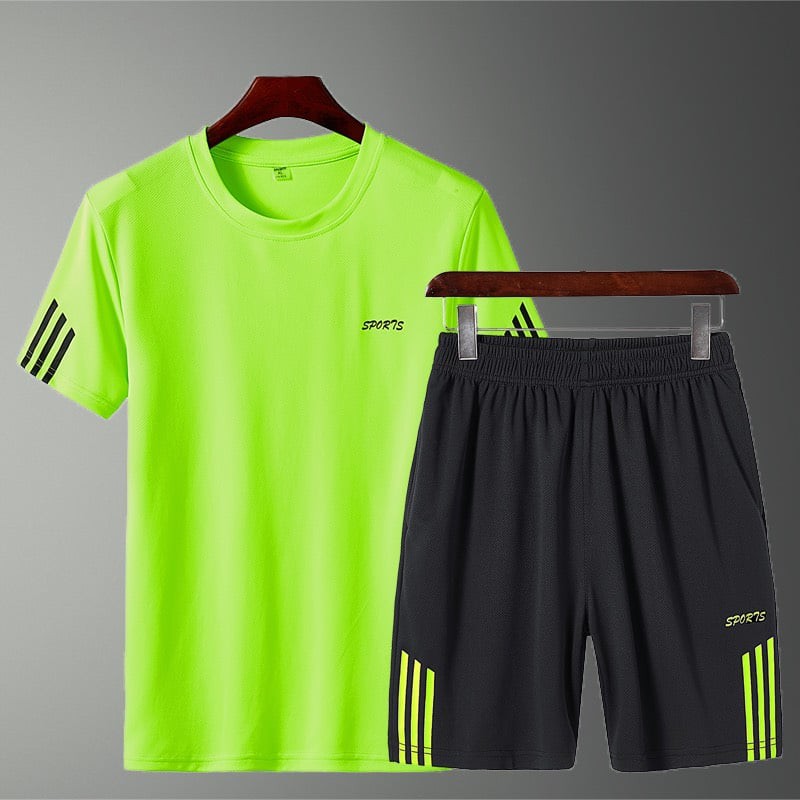 Bộ thể thao nam ,bộ nam chất lưới mè cực chất / Set Quần Áo mặc nhà In Chữ sport Cực Đẹp Cổ Tròn Ngắn Tay