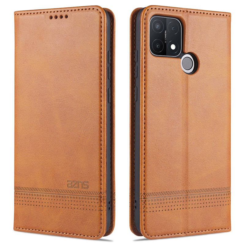 Bao Da pu Điện Thoại Nắp Lật Nam Châm Kiêm Ví Có Thể Làm Giá Đỡ Cho oppo a15 a15 oppoa15