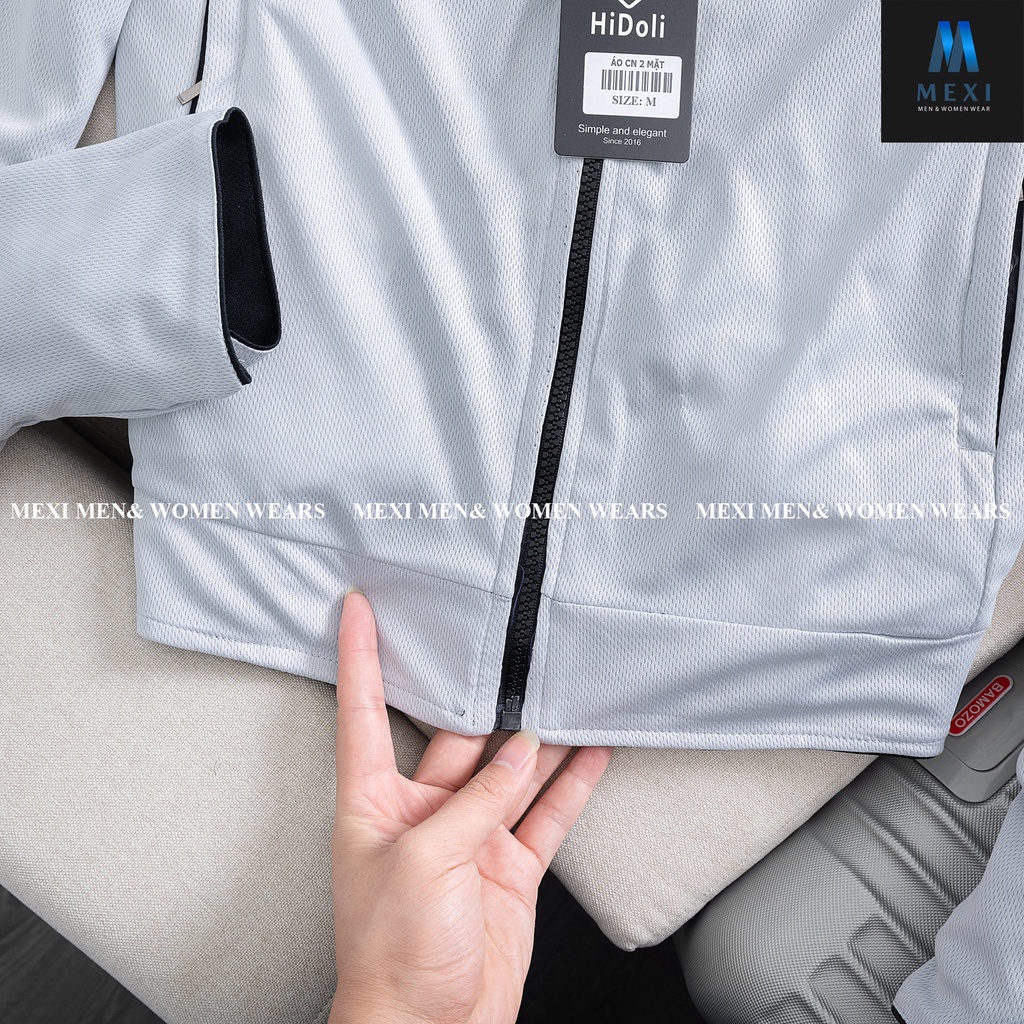 Áo Chống Nắng 2 Mặt Lỗ Kim  Lạnh Mặc nam và nữ,MEXI, 2 Lớp,2 Màu Chống tia UVF100+ đến UVF150+  , Chất vải mềm mịn