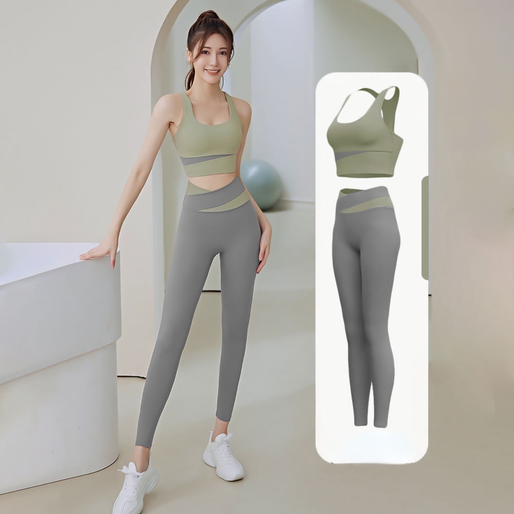 Bộ Đồ Lót Thể Thao Sát Nách Phối Màu Tương Phản Nhanh Khô Chống Sốc Thích Hợp Chạy Bộ / Tập Yoga