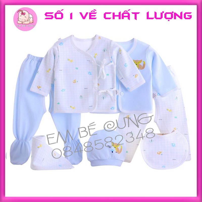 [FREESHIP] Set đồ sơ sinh cho bé bộ 7 món mùa xuân và mùa hè cotton tinh khiết - [HÀNG CAO CẤP]