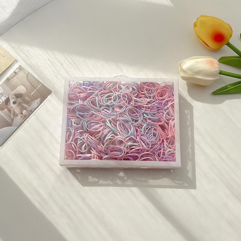 Dây Buộc Tóc Cao Su Cỡ Nhỏ Không Đau Màu Cho Bé Gái