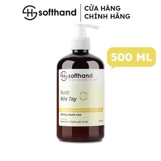 Nước rửa tay Softhand Chanh Cam 500mL giúp làm sạch tay hiệu quả, dưỡng ẩm thumbnail