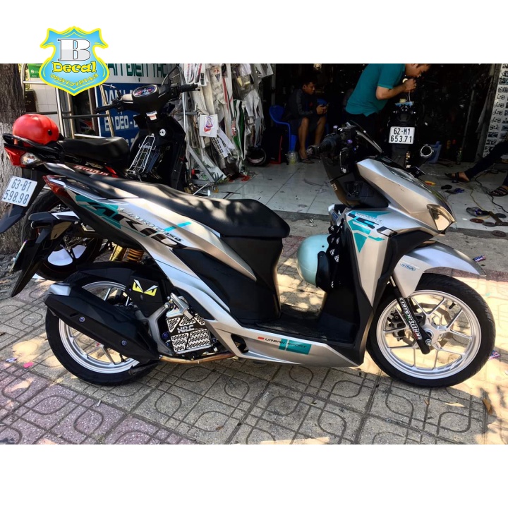Tem vario 150 indo xanh ngọc in decal trong