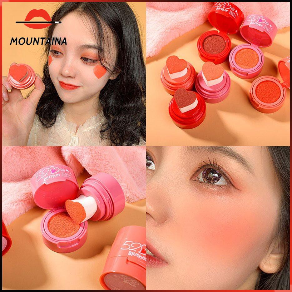 Phấn Má Hồng Air Cushion Trang Điểm Lâu Trôi Và Giữ Ẩm Với Thiết Kế Hình Trái Tim Dễ Thương Phấn Má Hồng Gốm Vitality Blush | BigBuy360 - bigbuy360.vn