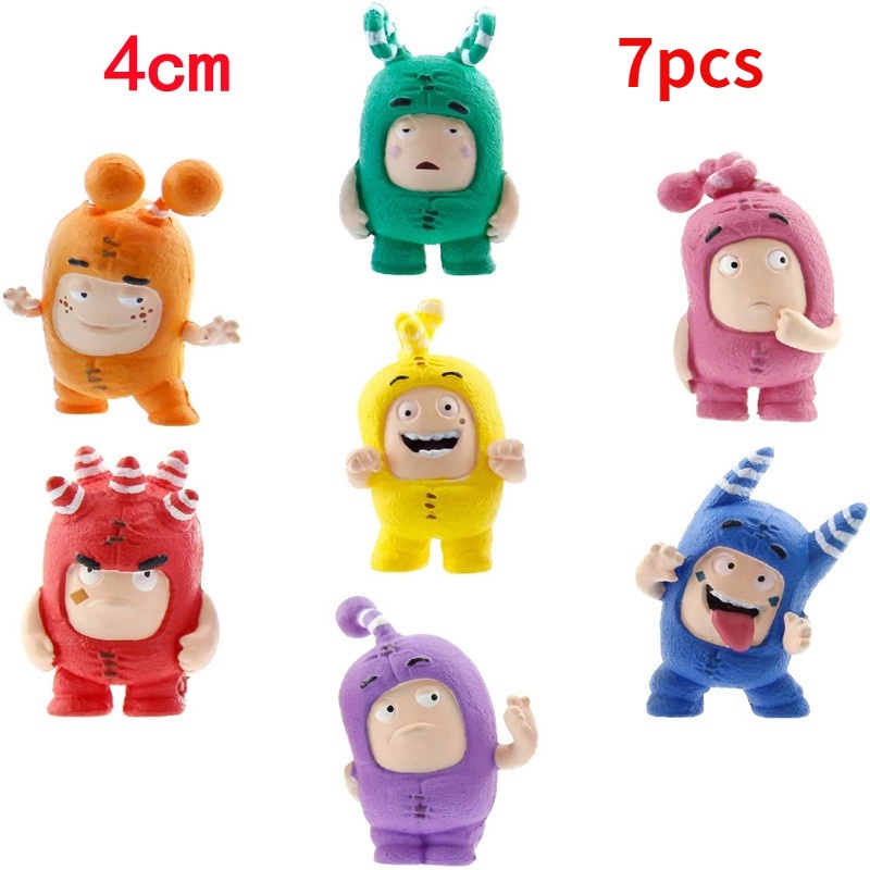 Set 7 Mô Hình Mô Phỏng Nhân Vật Oddbods Hoạt Hình Bằng PVC