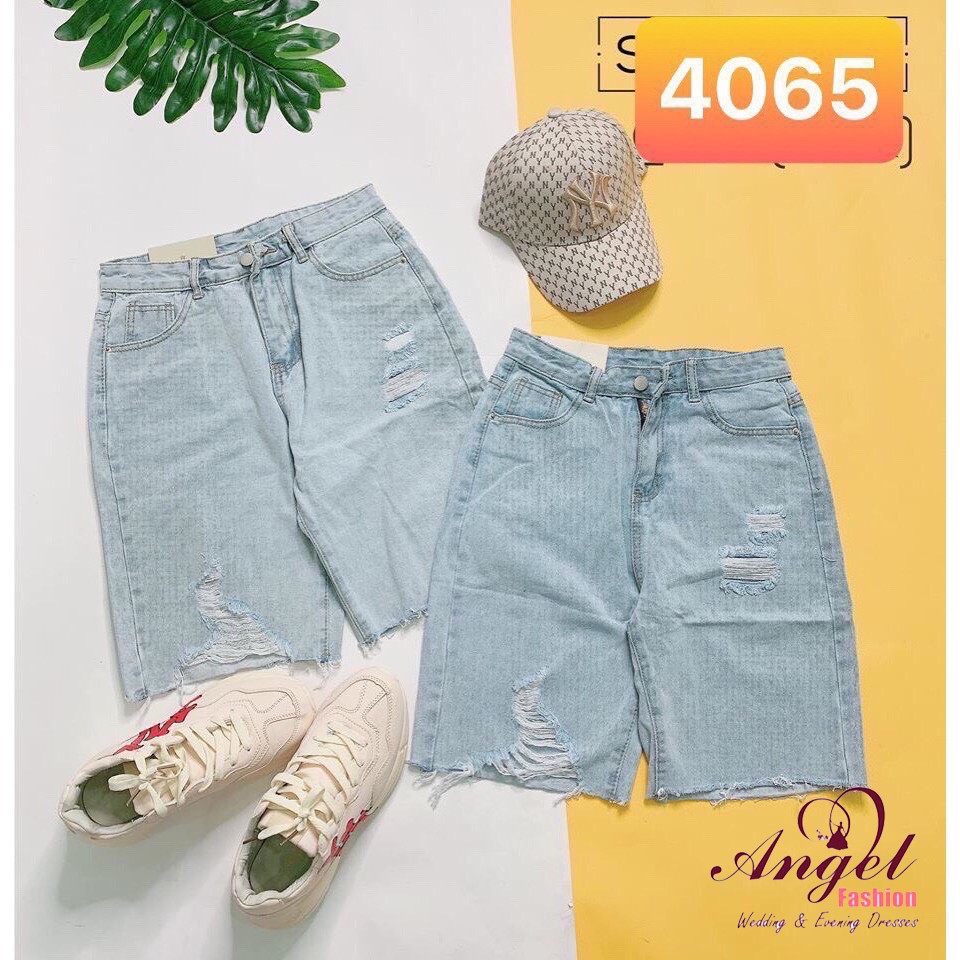 [Freeship] QUẦN SHORT JEAN NGỐ NỮ RÁCH HÀNG CAO CẤP THỜI TRANG NOBLE TN333