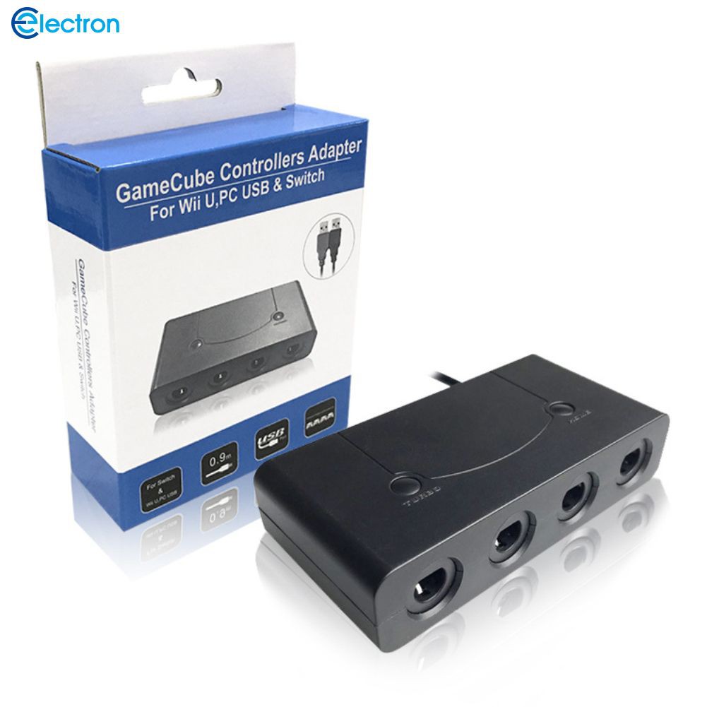 Bộ Chuyển Đổi 4 Cổng Nintendo Gamecube Sang Wii U Pc Có Chức Năng Turbo Và Phụ Kiện