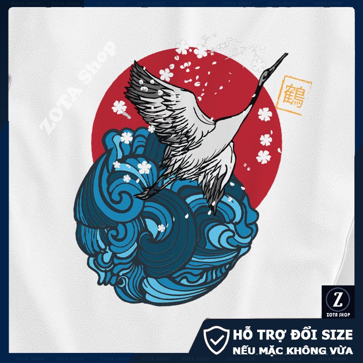 Áo phông nam , áo thun ZOTA hàng may kỹ vải mát in Hạc GZ12 | BigBuy360 - bigbuy360.vn