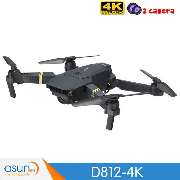 Máy Bay Điều Khiển Gấp Cánh flycam Drone Eachine E58 L800 D812 Wifi 2 Camera 4K có hộp đựng  FreeShip