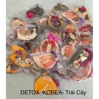30 gói Trà Detox hoa quả sấy giảm cân, (Set VIP 5 món) DETOX KOREA tặng bình 600m