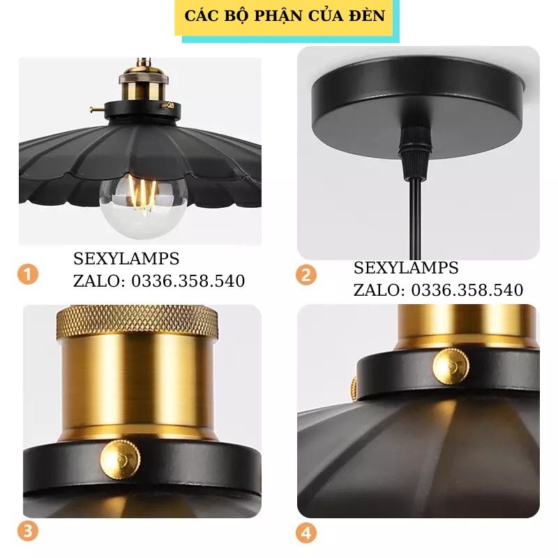 Đèn Thả Bàn Ăn Đẹp Cao Cấp Chung Cư, Quán cafe, Nhà Hàng. Tặng Bóng Led Thủy Tinh Cao Cấp