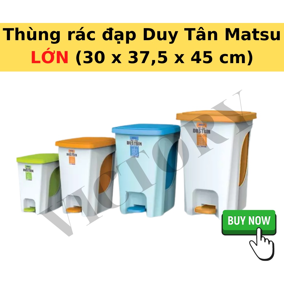 [GIAO NHANH HCM 1H] THÙNG RÁC ĐẠP MATSU LỚN NHỰA DUY TÂN CHÍNH HÃNG