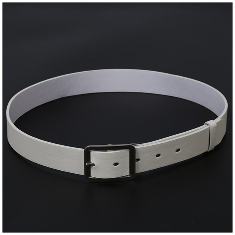 Thắt lưng giả da màu trắng trơn dễ phối đồ dành cho nam