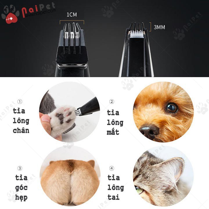 Tông Đơ Cắt Tỉa Lông Chân Lông Tai Lông Quanh Mắt Thú Tưng HK 275A