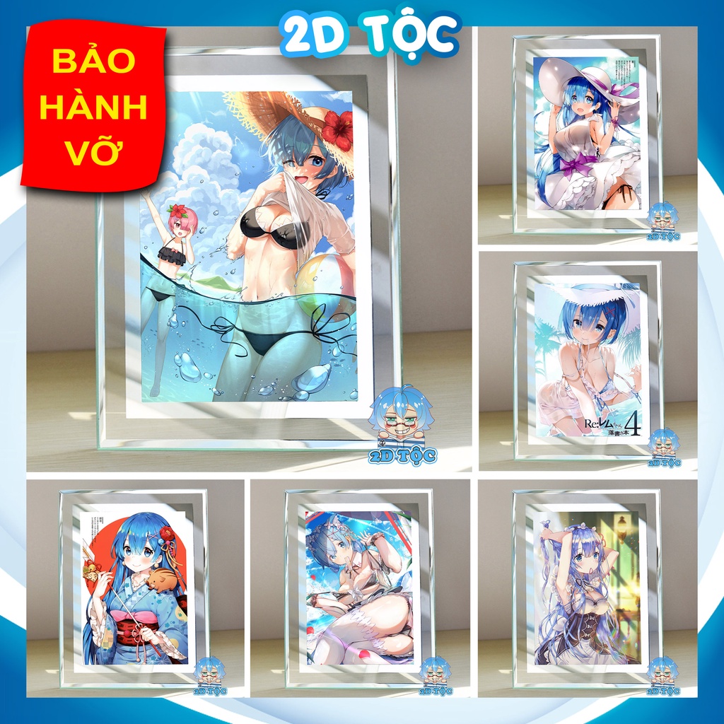 Khung ảnh kính Rem (7) Anime Manga Light Novel Re:Zero by 2D Tộc Shop